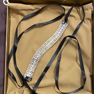 Elegant Black and Silver Women's Belt